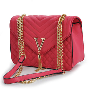Borsa borsetta V piccola donna pelle casual particolare trapuntata elegante sera