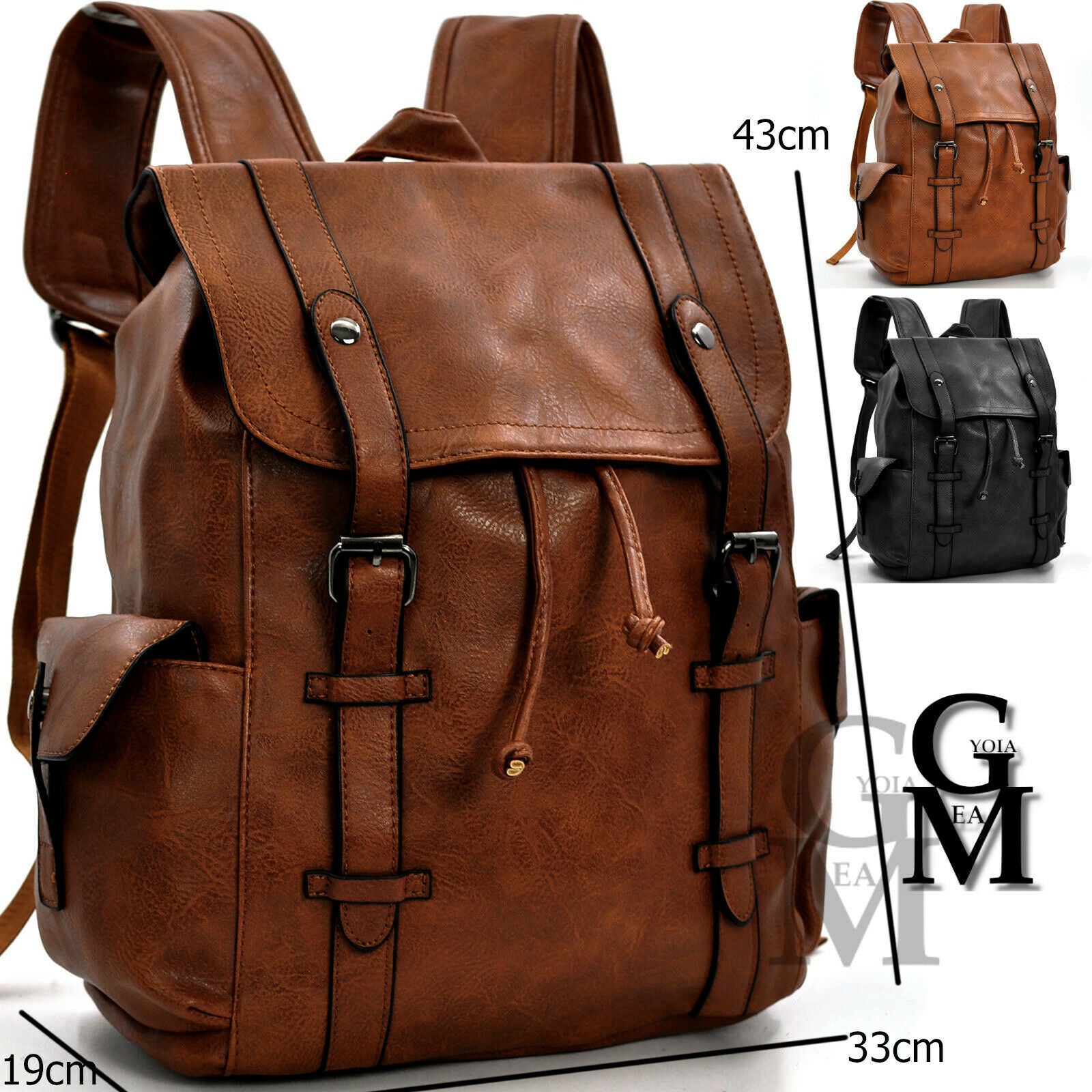 Borsa Zaino Zainetti Uomo In Pelle Leather Backpack Zainetto Pelle