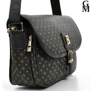 Borsa originale Briciole tracolla messenger donna fantasia vintage cinghia NERO