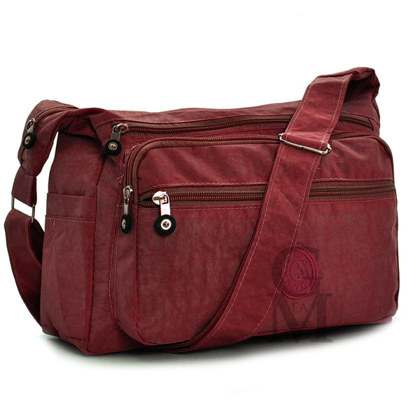 Borsa casual colorata donna tracolla nylon tasche grande tessuto tela