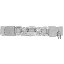 Carica l&#39;immagine nel visualizzatore di Gallery, Cintura strass catena cinturone cinta donna larga elastica elegante casual