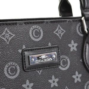 Borsa originale firmata COVERI nera tracolla spalla fantasia fiori gigante nuova