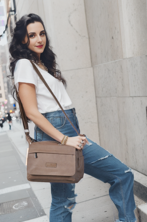 Borsa Donna Charro in Pelle con Tracolla Capiente Multi Tasche giornaliera