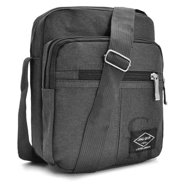 Borsello uomo multi tasche nero nuovo blu grande tracolla moda tessuto lavoro