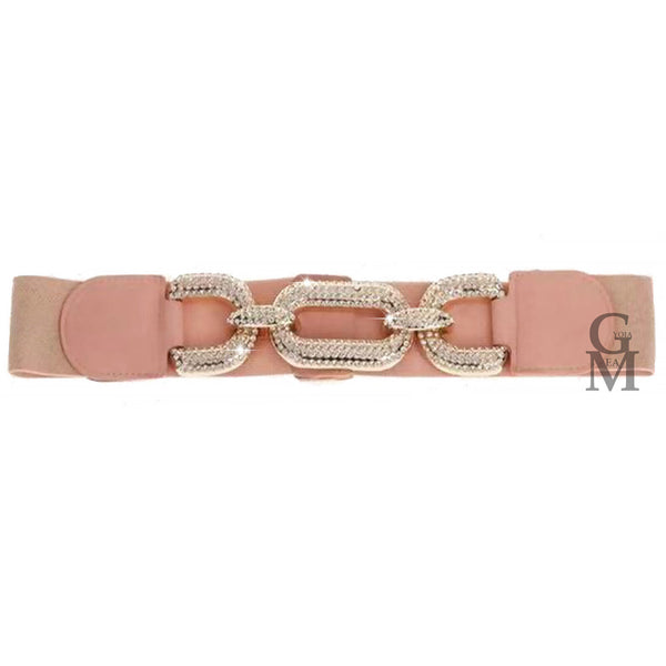 Cintura strass catena cinturone cinta donna larga elastica elegante casual