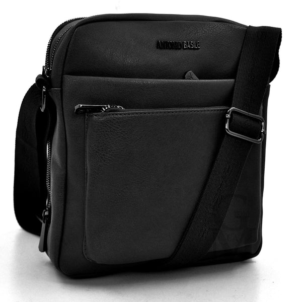 Borsello Uomo FIRMATO Charro Borsa Tracolla Pelle Grande Nero Marrone Lavoro