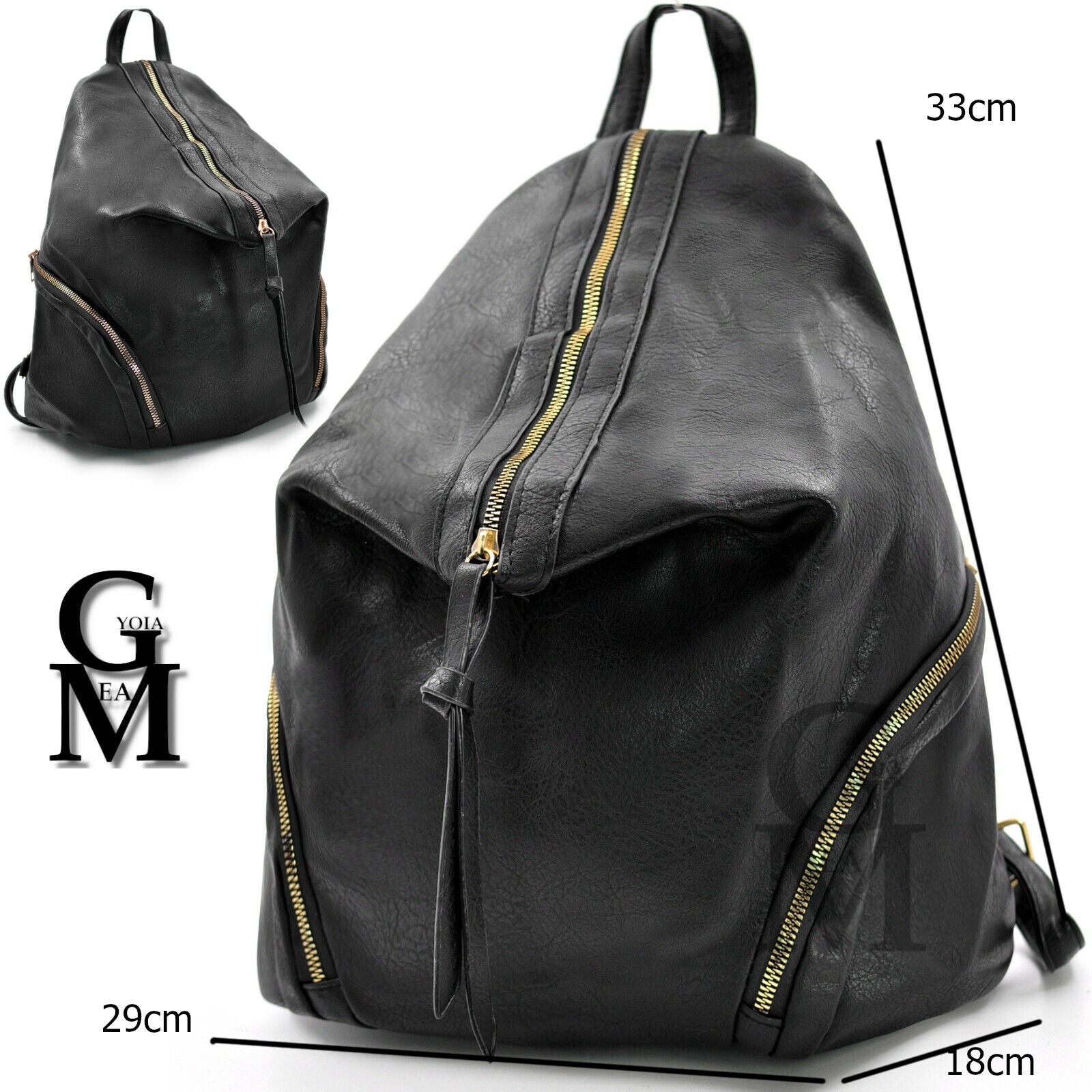 Zaino Donna In Pelle PU Con Portafoglio - Elegante E Capiente - Foto 3