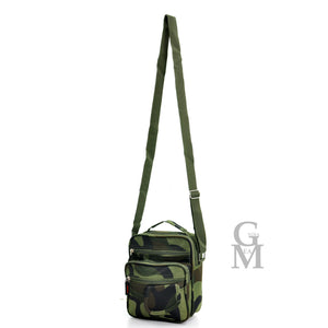 Borsello 6 tasche uomo fantasia militare mimetico borsellino tessuto tracolla