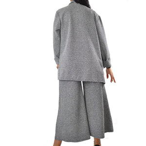 Giacca sale e pepe nuova donna elegante blazer morbida aperta tailleur passeggio