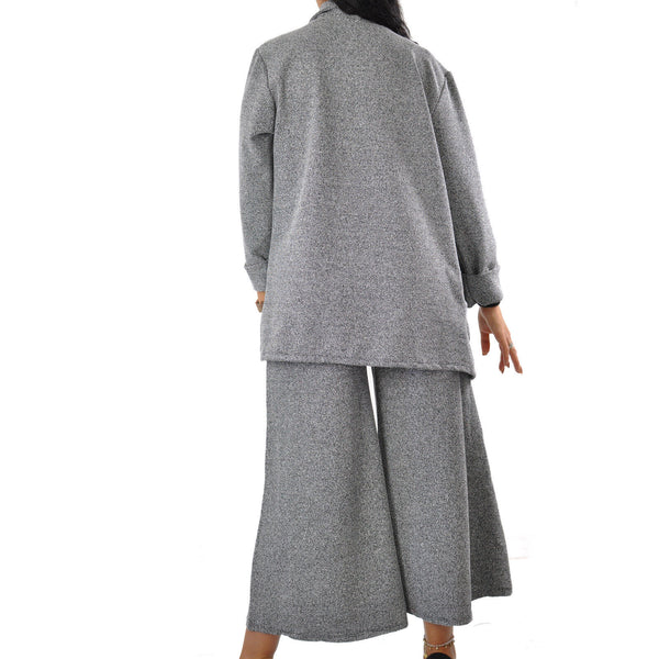 Giacca sale e pepe nuova donna elegante blazer morbida aperta tailleur passeggio