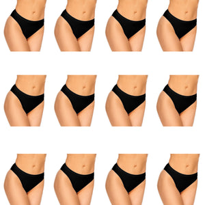 24 - 12 - 6 paia SLIP DONNA mutandine cotone elasticizzato a vita media mutande