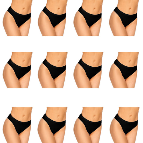 24 - 12 - 6 paia SLIP DONNA mutandine cotone elasticizzato a vita media mutande