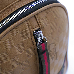 Zaino zainetto strisci verde rossa semplice particolare casual passeggio sport