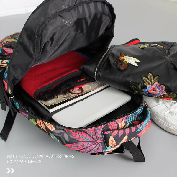 Zaino scuola Mitama originale superiori media ragazza cartella fluo astratto