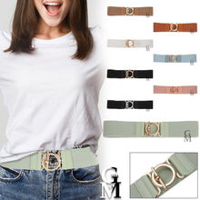 Carica l&#39;immagine nel visualizzatore di Gallery, Cintura cinta donna fibbia oro cinturone colorato made in italy stringivita