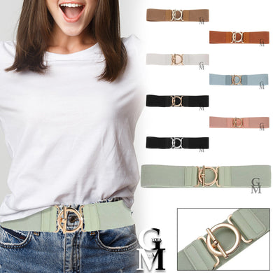 Cintura cinta donna fibbia oro cinturone colorato made in italy stringivita