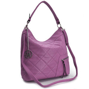 Borsa donna secchio GM MILANO argento hobo spalla sacco pelle trapuntata logo