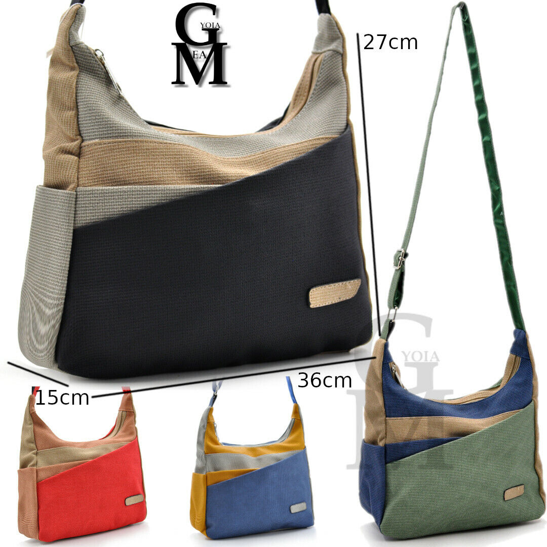 Borsa tracolla donna capiente spalla multi tasche comoda moda passeggi –  Gyoiamea