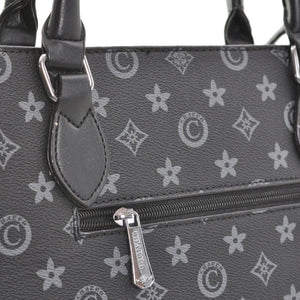 Borsa originale firmata COVERI nera tracolla spalla fantasia fiori gigante nuova