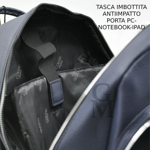 Zaino coveri pelle elegante casual nuovo MILANO italy porta pc ufficio sportivo