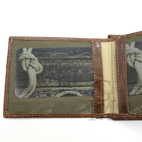 Portafoglio nuovo pelle uomo verde moda CHARRO porta carte ribaltina portamonete
