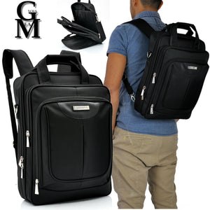 Zaino tracolla 2in1 uomo borsa porta PC ufficio BUSINESS Imbottito impermeabile