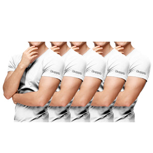 5 Pack T-shirt Uomo KAPPA Maglietta Intima Slim Fit Cotone Maglia Mezza Manica