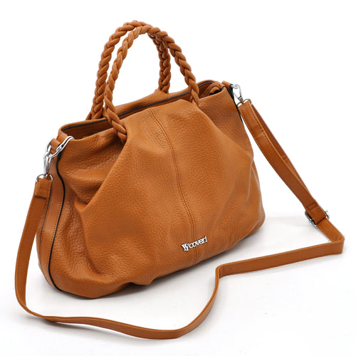 Borsa Bauletto YYCoveri Donna Manici Intrecciati in simil Pelle Elegante con Tracolla