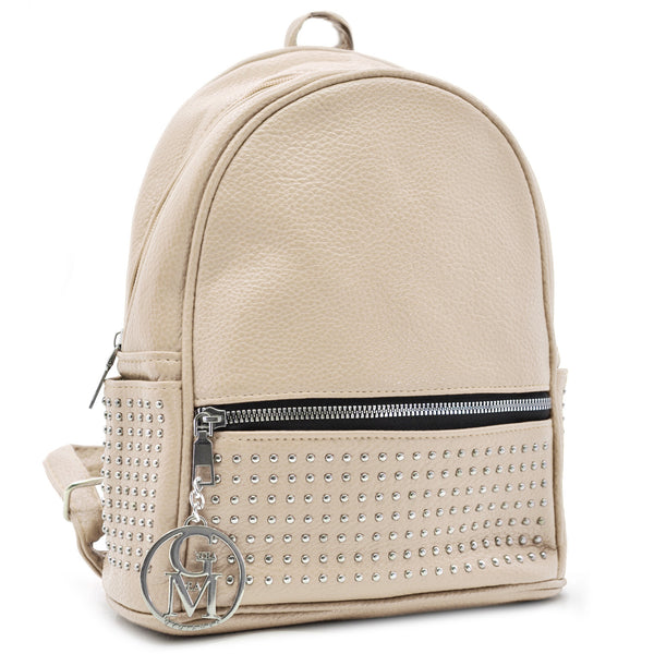 Zaino eco Pelle firmato GYOIAMEA   - Elegante e Resistente, Donna , Zaino Casual borchiato borchie zainetto