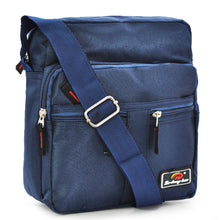 Carica l&#39;immagine nel visualizzatore di Gallery, Borsello messenger blu da uomo in nylon con tracolla regolabile 5 tasche LUDONG