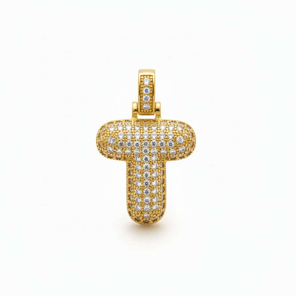 Solo Ciondolo Lettera Iniziale "Balloon" con Pavé di Zirconi – Alfabeto Completo