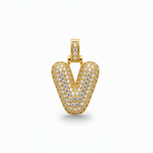 Solo Ciondolo Lettera Iniziale "Balloon" con Pavé di Zirconi – Alfabeto Completo