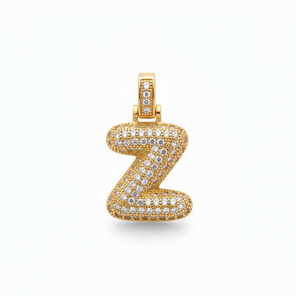 Solo Ciondolo Lettera Iniziale "Balloon" con Pavé di Zirconi – Alfabeto Completo