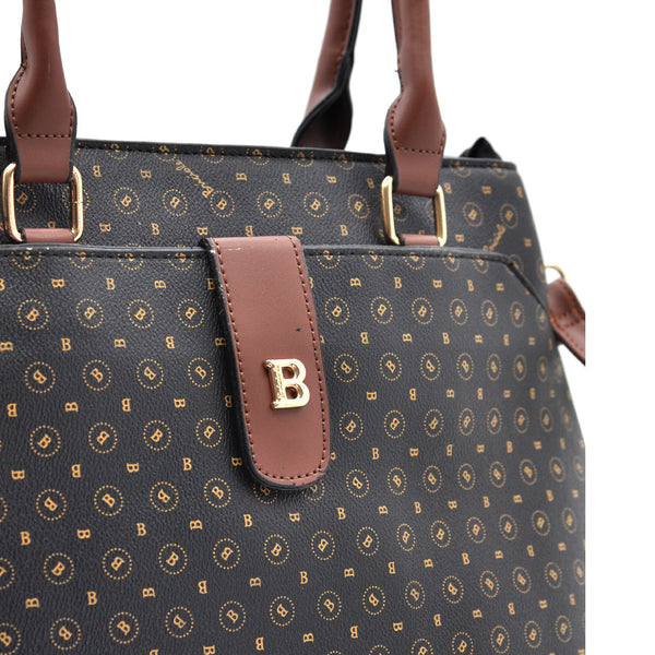 Borsa bauletto tote capiente spalla multicolore fantasia briciole logo nuova simil pelle