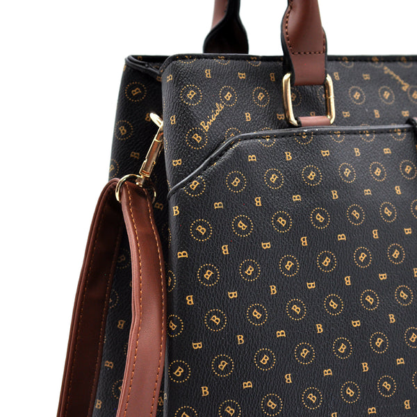 Borsa bauletto tote capiente spalla multicolore fantasia briciole logo nuova simil pelle