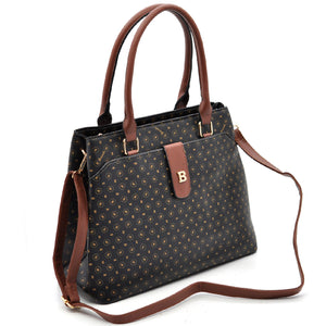 Borsa bauletto tote capiente spalla multicolore fantasia briciole logo nuova simil pelle