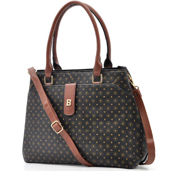 Borsa bauletto tote capiente spalla multicolore fantasia briciole logo nuova simil pelle