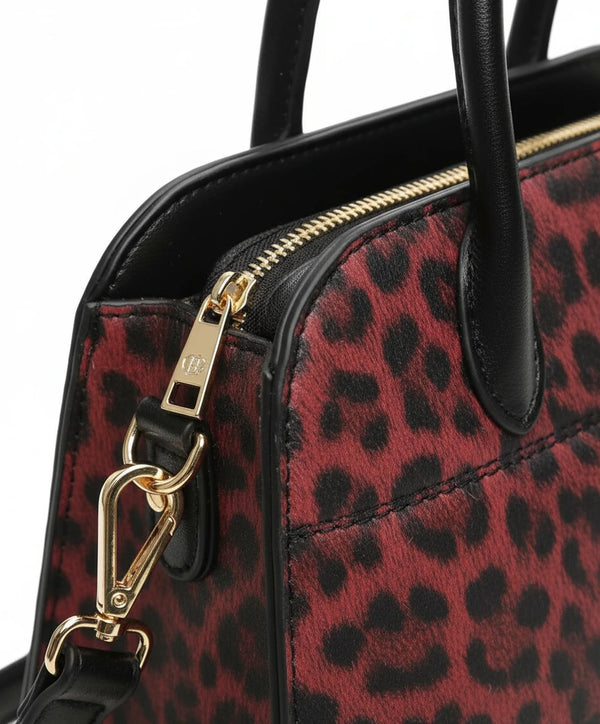 Borsa firmata COCONUDA tote borsetta rigida simil pelle fantasia animalier TRACOLLA