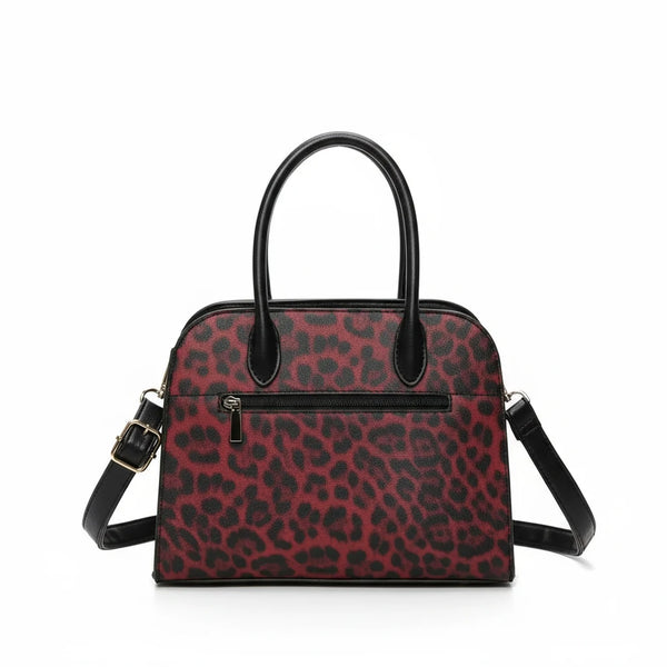 Borsa firmata COCONUDA tote borsetta rigida simil pelle fantasia animalier TRACOLLA