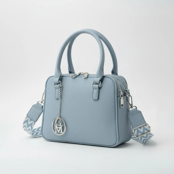 La Vastedda - Borsa a bauletto  firmata GYOIAMEA a mano tracolla casual simil pelle martellata venata