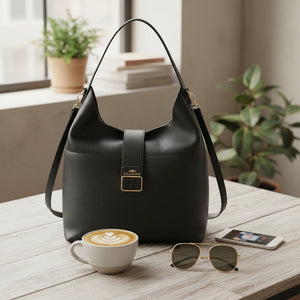 CHARRO - Borsa sacco a spalla grande vintage cinghia tracolla casual simil pelle mono manico
