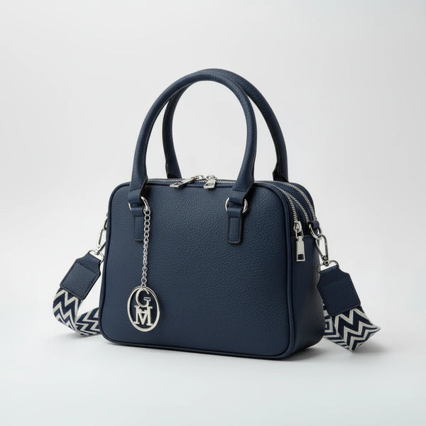 La Vastedda - Borsa a bauletto  firmata GYOIAMEA a mano tracolla casual simil pelle martellata venata