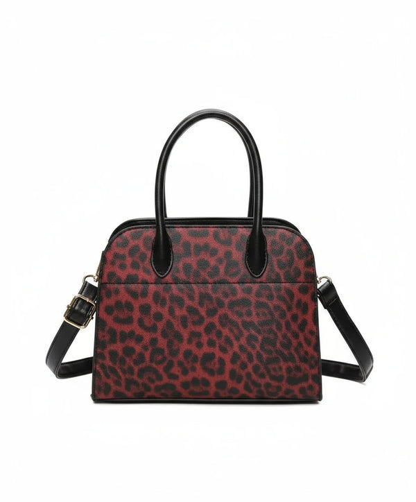 Borsa firmata COCONUDA tote borsetta rigida simil pelle fantasia animalier TRACOLLA