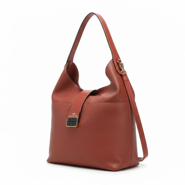 CHARRO - Borsa sacco a spalla grande vintage cinghia tracolla casual simil pelle mono manico