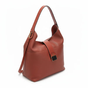 CHARRO - Borsa sacco a spalla grande vintage cinghia tracolla casual simil pelle mono manico