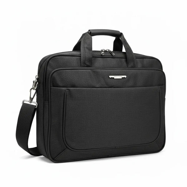 Borsa Porta PC 15.6 Pollici in Tessuto Cartella Lavoro Uomo con Tracolla Antiscivolo Messenger Ufficio, Università e Viaggio - Porta Laptop Impermeabile e Robusta