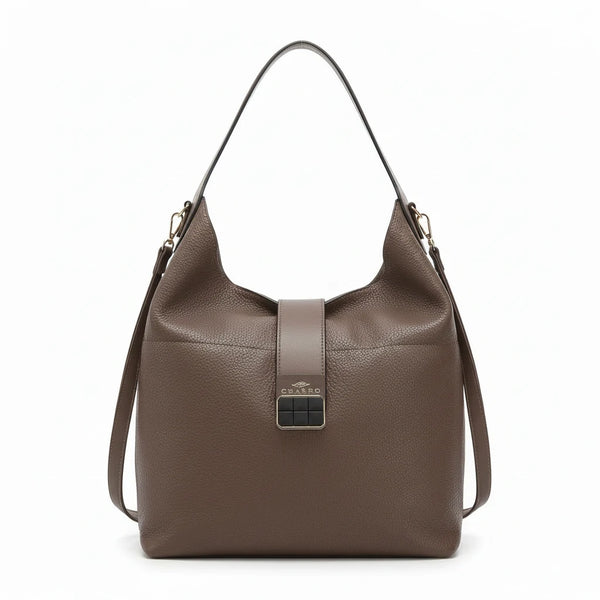 CHARRO - Borsa sacco a spalla grande vintage cinghia tracolla casual simil pelle mono manico