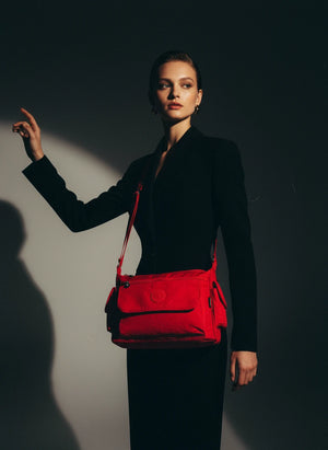 Borsa donna nuova sportiva passeggio 6 tasche nylon impermeabile tracolla postina moda platta