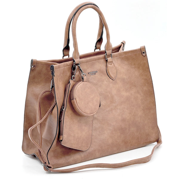 NAZZARENO GABRIELLI - Borsa shopping bauletto Coveri portamonete e pochette elegante casual capiente unica tinta nuovo