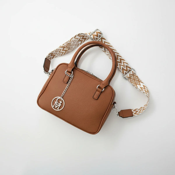 La Vastedda - Borsa a bauletto  firmata GYOIAMEA a mano tracolla casual simil pelle martellata venata